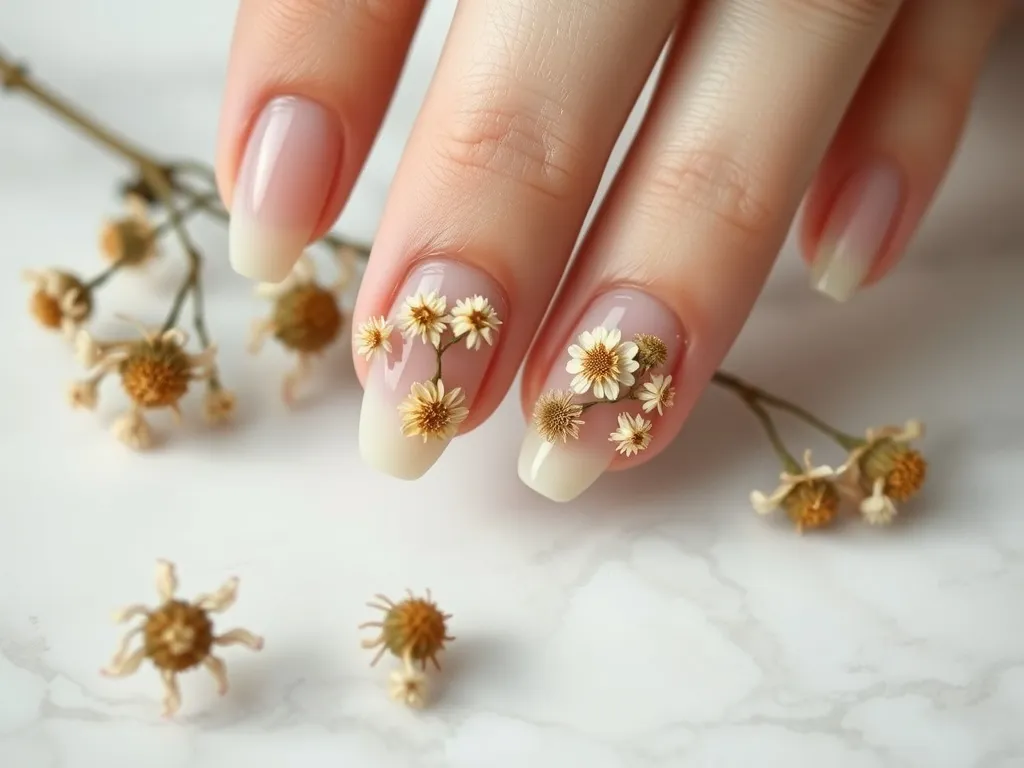Paznokcie z suszonymi kwiatami: hit na wiosnę i lato 2025